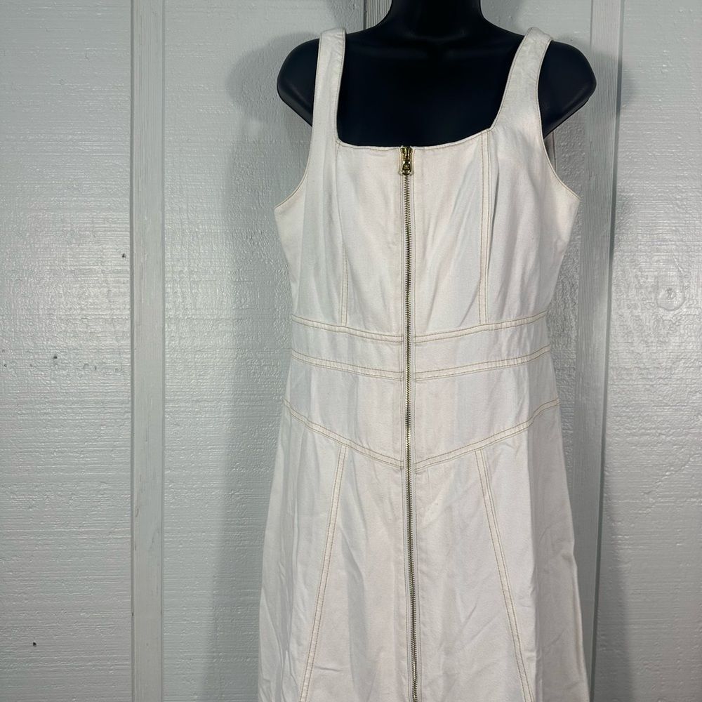 I.N.C. International Concepts Women's Cotton Zip-Front Denim Dress Size MP NWT - Picture 4 of 11
